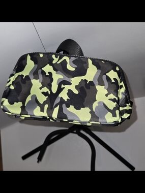 Neon Green and Black Camo Crossbody Bag New